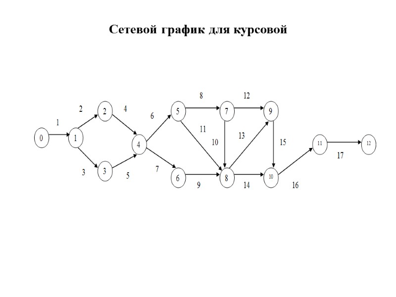 Сетевой график для курсовой